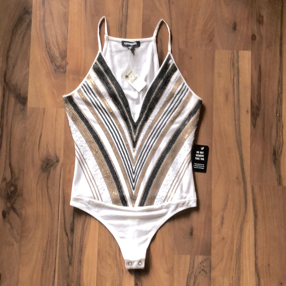 COPY - NWT Express sequin body suit